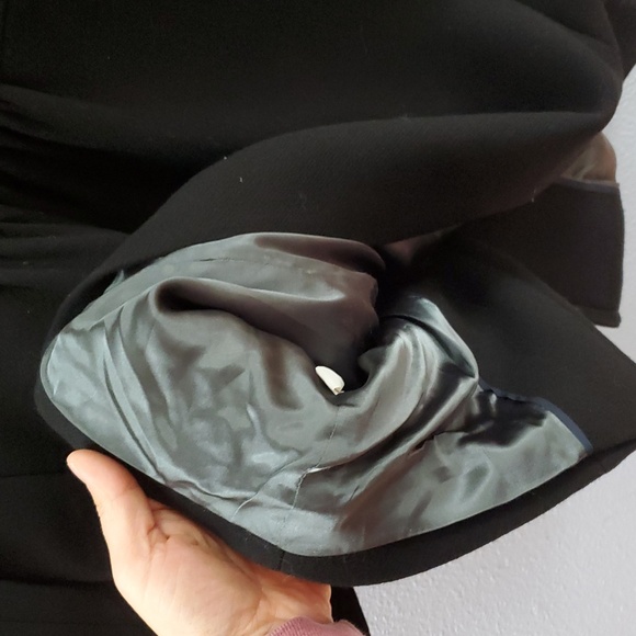 J. Crew Double Cloth Wool Peplum Black Pea Coat - Picture 7 of 8